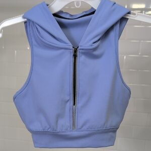 P'tula Sky Blue Sleeveless Hoodie